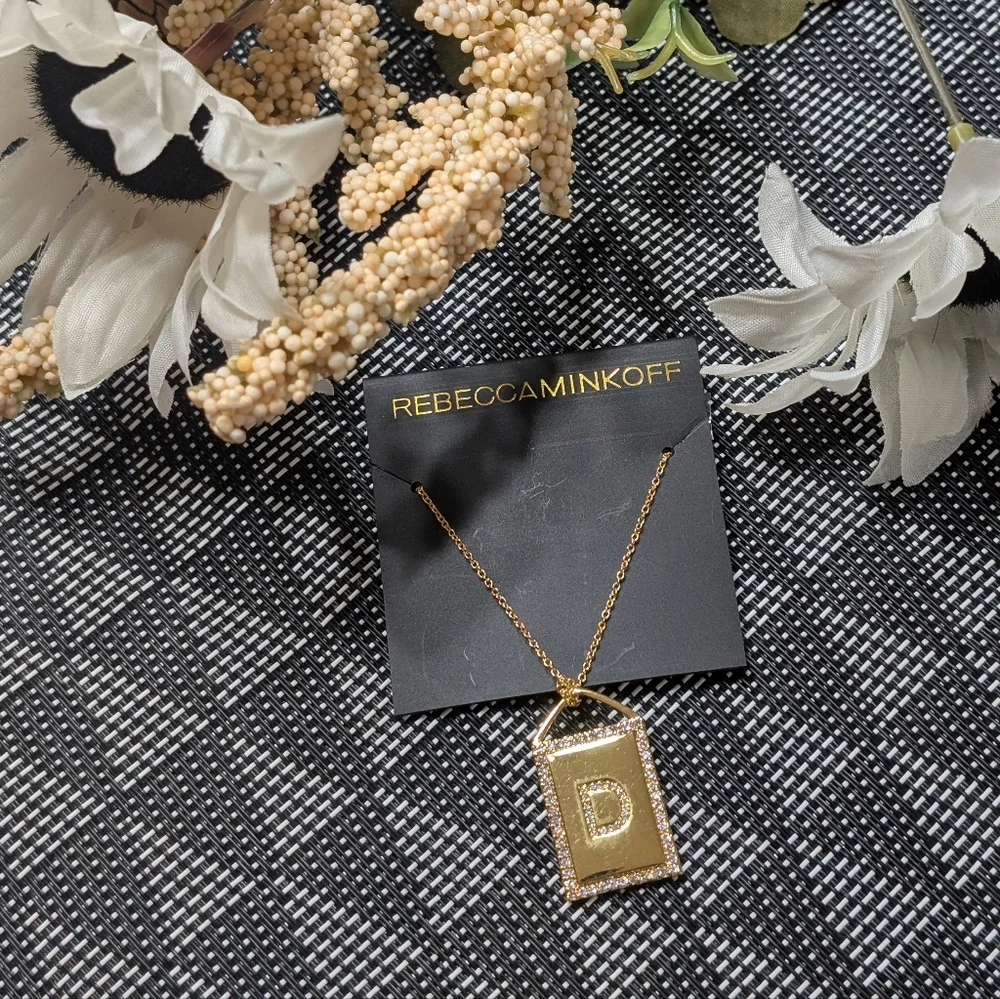 Rebecca Minkoff Gold Initial D Pendant Necklace NEW!